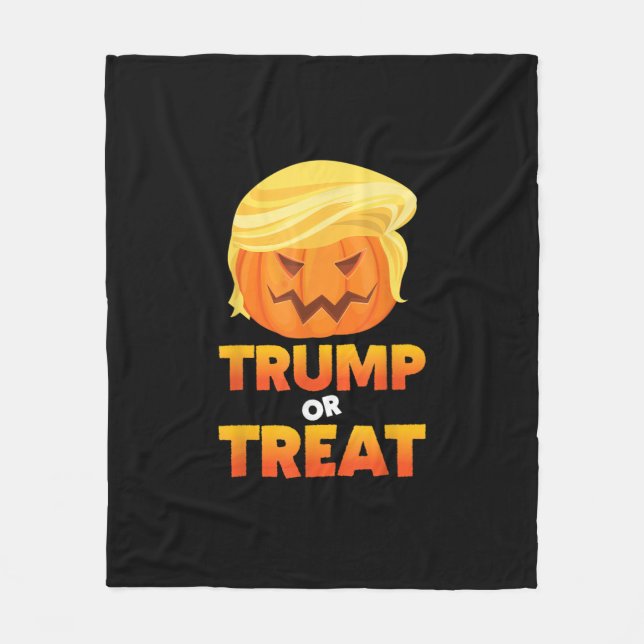 Manta Polar Trumpkin O Trate Ropa De Halloween Trumpkin (Anverso)