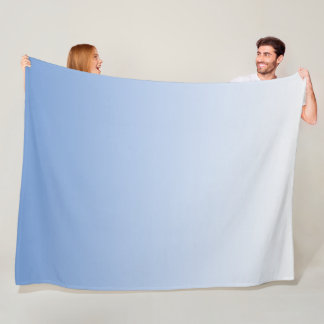 Manta Polar Tu color con degradado de ombre desvanecido blanco