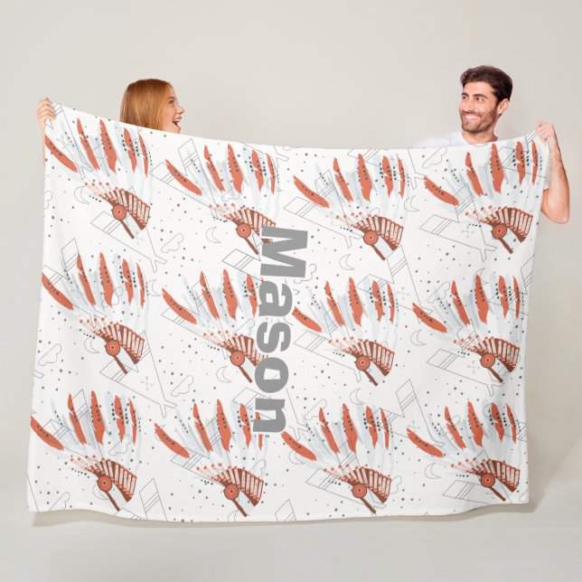 Manta Polar Tu cuarto de nombres de niños pluma de pluma de in (In situ)