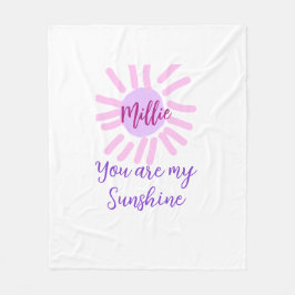 Manta Polar tú eres mi brillo color púrpura rosa pastel sol ra