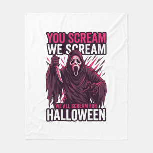 Manta Polar Tú gritas nosotros Halloween Ghostface Cuchillo Sa