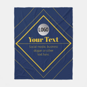Manta Polar Tu logotipo y plantilla de diseño personalizable