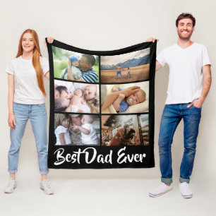 Manta Polar TU mejor foto papá nunca collage de fotos DIY