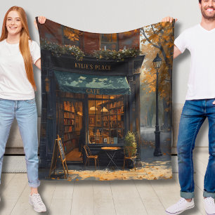 Manta Polar Tu nombre Cae Fleece Blanket Bookish Coffee Shop
