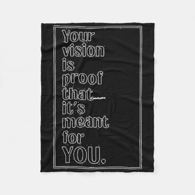 Manta Polar Tu visión es prueba de que está destinada para ti  (Anverso)