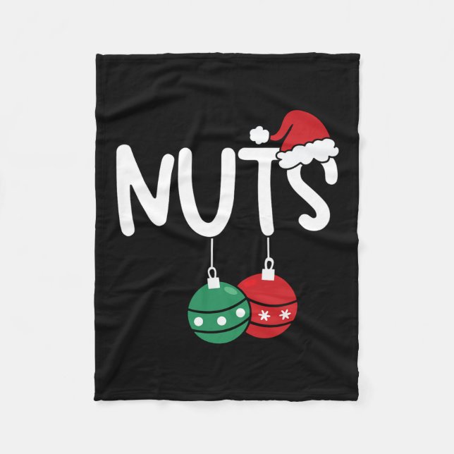 Manta Polar Tuercas de pecho coincidiendo con castañas Navidad (Anverso)