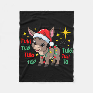 Manta Polar Tuki Tuki Burro Es La Temporada Navideña Mexicana
