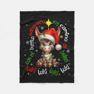 Manta Polar Tuki Tuki Mi Burrito Sabanero México Xmas