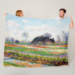 Manta Polar Tulip Fields en los Países Bajos, Monet