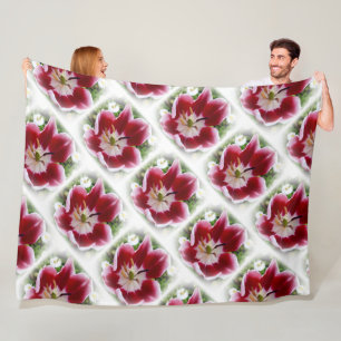 Manta Polar tulipán rojo brillante