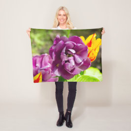 Manta Polar Tulipanes de Lilac en un día soleado