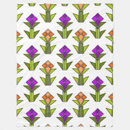 Manta Polar Tulipanos