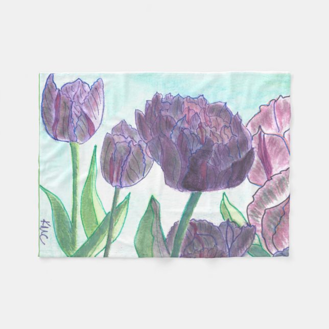 Manta Polar Tulipanos (Frente (Horizontal))