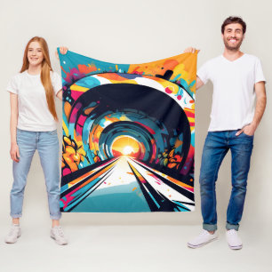 Manta Polar Túnel con graffiti