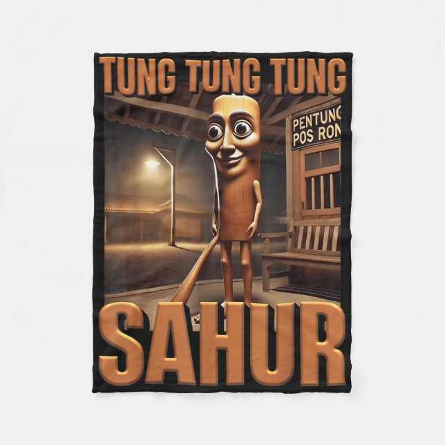 Manta Polar Tung Tung Tung Sahur Ai Monster italiano Brainrot  (Anverso)