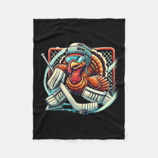 Manta Polar Turkey Playing Ice Hockey Goalie Thanksgiving Boys