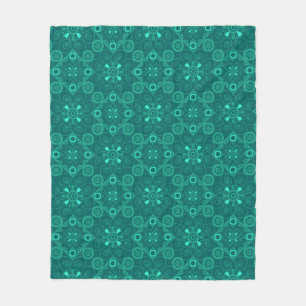 Manta Polar Turquesa, verde, adorno
