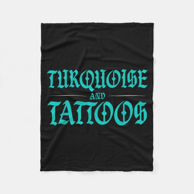 Manta Polar Turquoise And Tattoos  (Anverso)