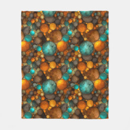 Manta Polar Turquoise Brown Abstract Fractal Pattern