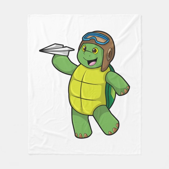 Manta Polar Turtle as Pilot with Paper plane (Anverso)
