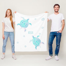 Turtle Kids Under The Sea Watercolor Pastel