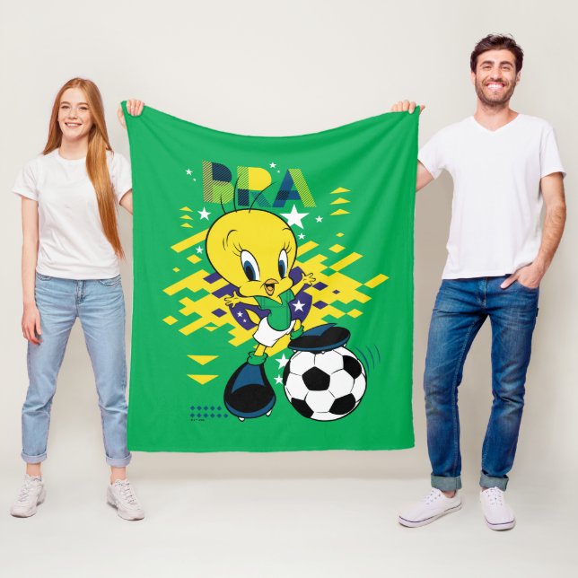 Manta Polar TWEETY™ Team Brazil Soccer Graphic (In situ)