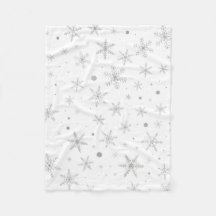 Twinkle Snowflake - Blanco y gris plateado