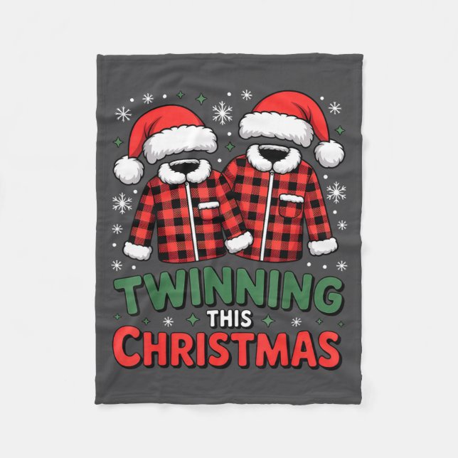 Manta Polar Twinning This Christmas Matching Family Holiday  (Anverso)