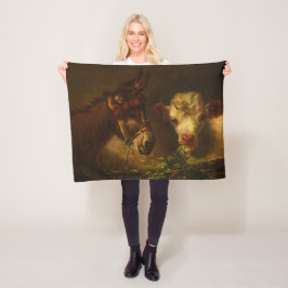 Manta Polar Two Friends (Donkey and Lamb) (Farm Animals)