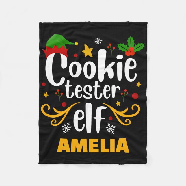 Manta Polar Tygraphy Cookie Tester Elf Family Matching T Shirt (Anverso)