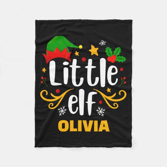 Manta Polar Tygraphy Little Elf Fun Family Matching  (Anverso)