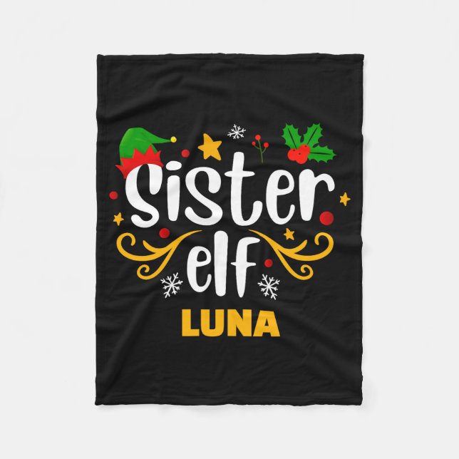 Manta Polar Tygraphy Sister Elf Fun Family Matching  (Anverso)