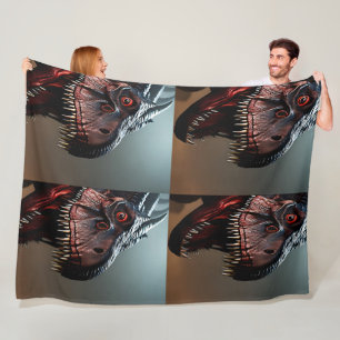 Manta Polar Tyrannosaurus Rex Scary Face, Lge Fleece Blanket