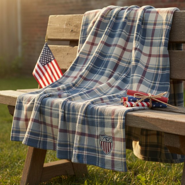 Manta Polar UA 250 Motivo de Escudo a Cuadros Americano ID1301 (Subido por el creador)