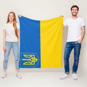 Manta Polar Ucrania Bandera Escudo De Armas Patriótico Ucrani