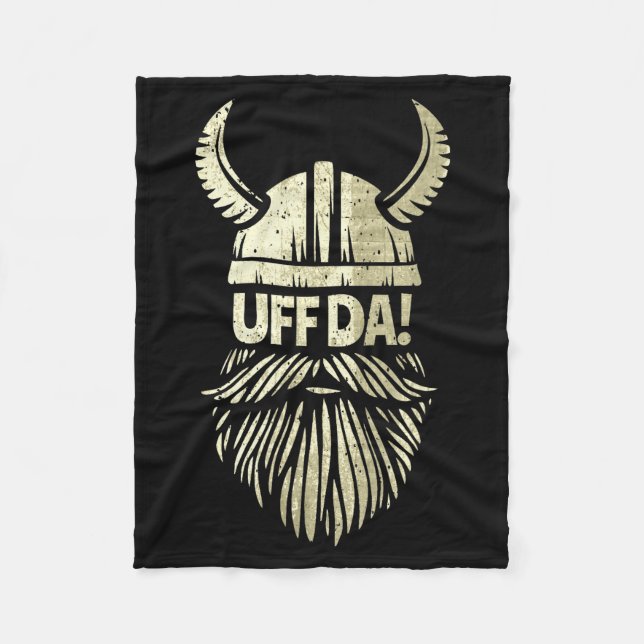 Manta Polar Uff Da Norwegian Quote Scandinavian Viking Helmet  (Anverso)