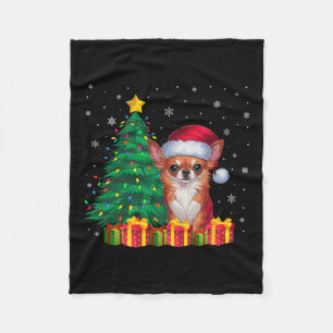 Manta Polar Ugly Chihuahua Santa Hat Navidades alumbran amor d