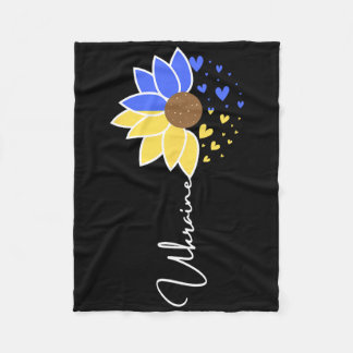 Manta Polar Ukraine Flag Sunflower Hearts 