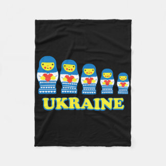 Manta Polar Ukraine Matryoshka Nesting Dolls Hold Hearts 