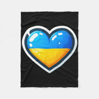 Manta Polar Ukrainian Bynner Fan Ukraine Flag Cute Heart 