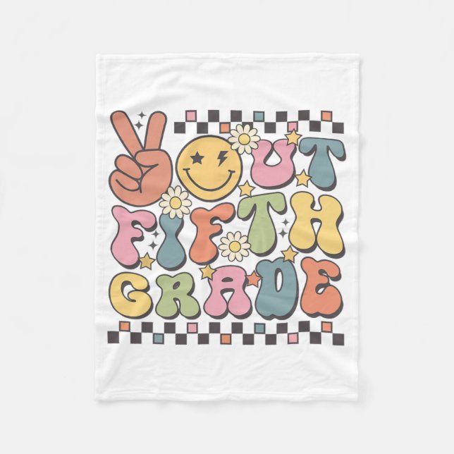 Manta Polar Último Día De La Paz De Quinto Grado Groovy En Qui (Anverso)