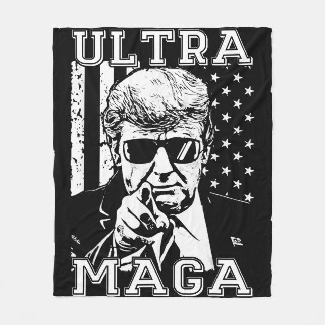 Manta Polar Ultra MAGA Divertido Anti Biden Bandera Estadounid (Anverso)