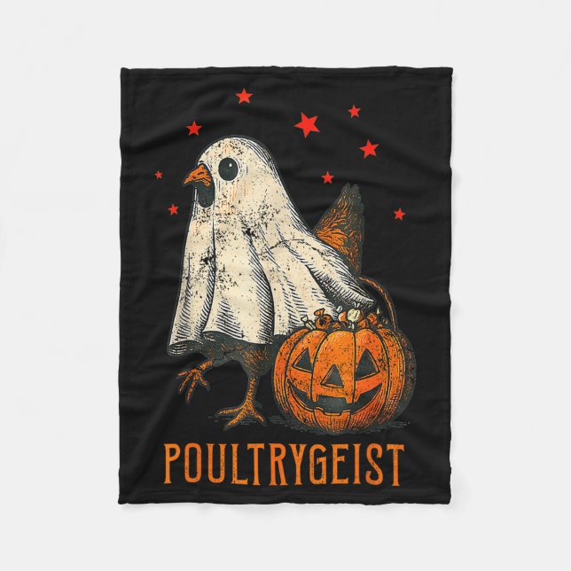 Manta Polar Ultrygeist Funny Halloween Chicken Ghost Costume P (Anverso)