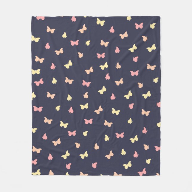 Manta Polar Un alboroto de mariposas (Anverso)