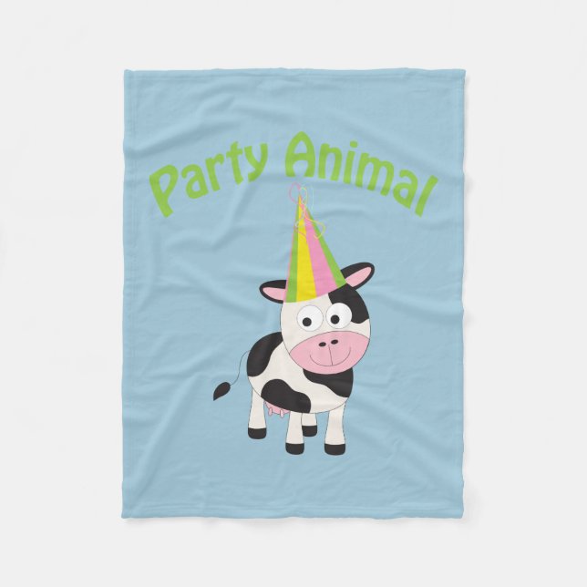 Manta Polar ¡Un animal fiesta! Vaca (Anverso)