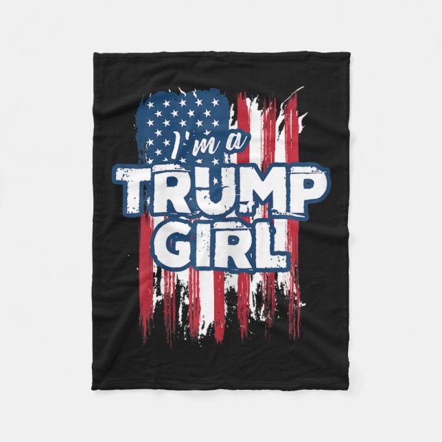 Manta Polar Un Chica Trump a favor del presidente Donald Trump (Anverso)