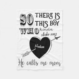 Manta Polar Un chico me robó el corazón que me llama mamá