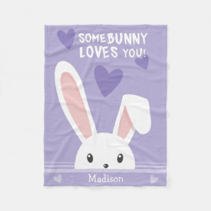 Manta Polar Un conejito te ama corazones cortos niños apostar