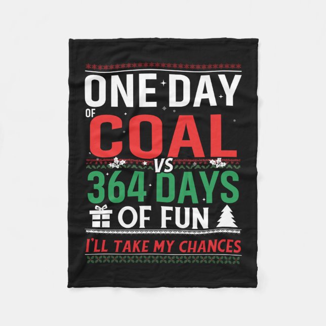 Manta Polar Un día de carbón vs 364 días de diversión (Anverso)