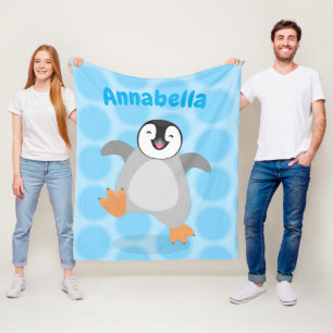 Manta Polar Un emperador alegre, un personalizado de polluelos